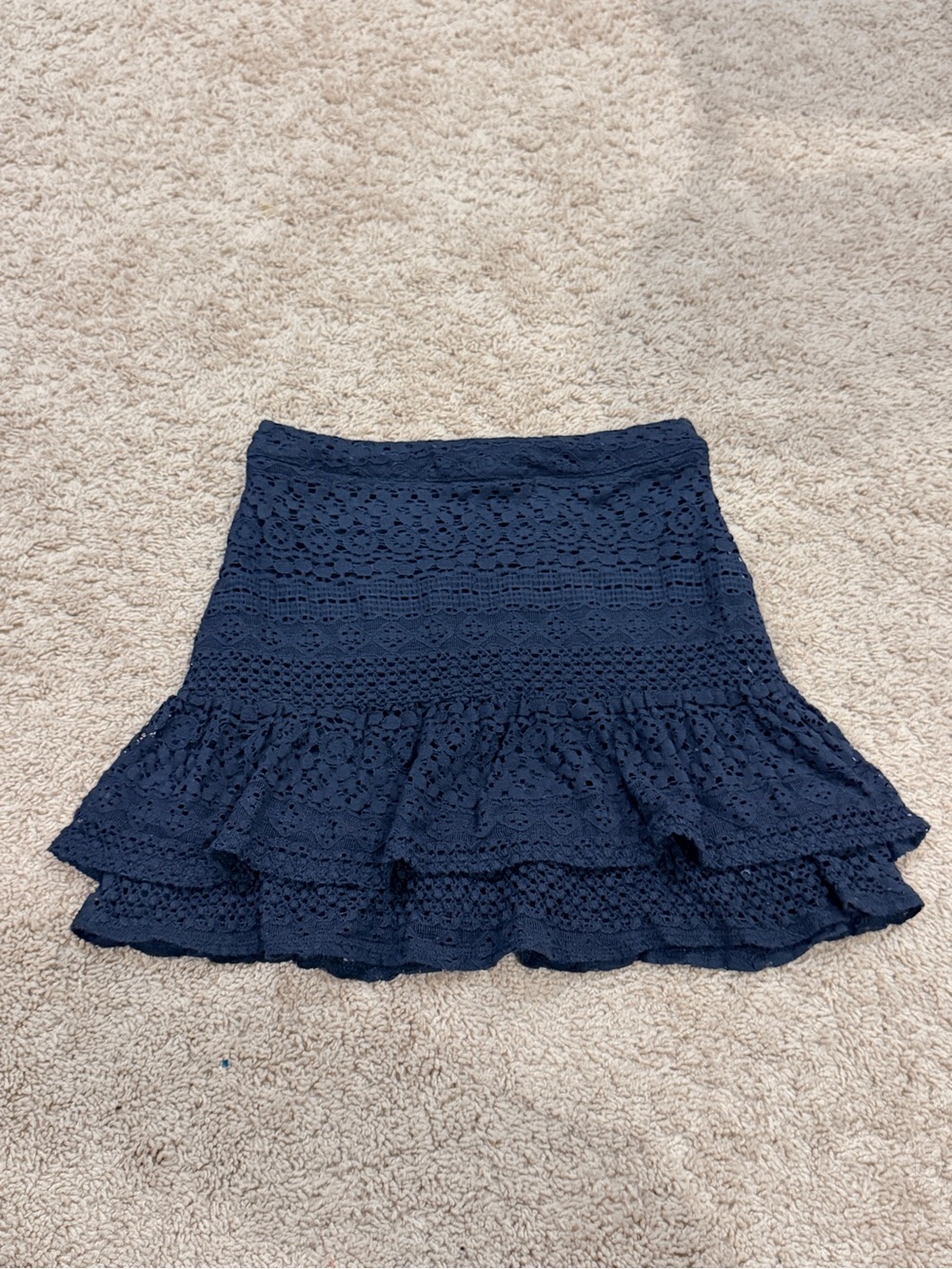 Forever 21 Women’s Ruffle Navy Skirt